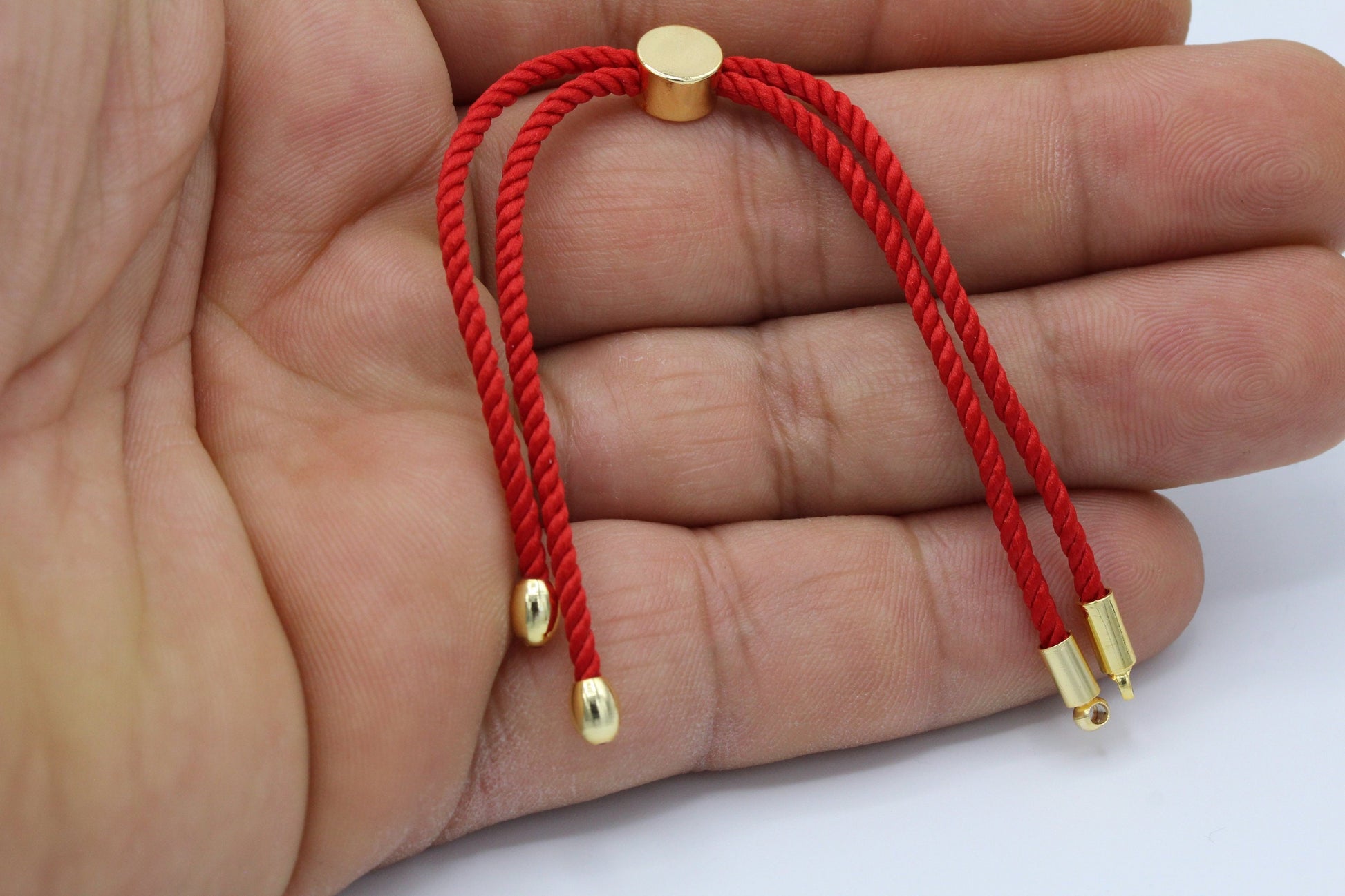 24cm ( 9,5 inchess ) Half Finished Adjustable Bracelet , Cord Bracelet –  mbjewelrymetal