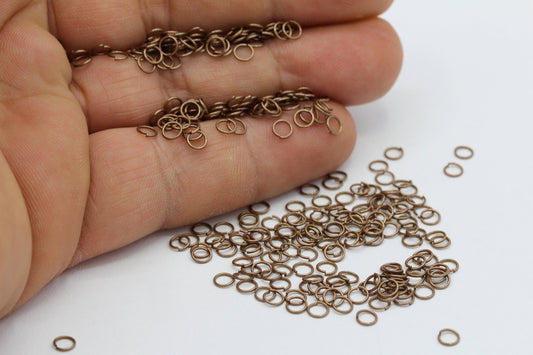 0,5x4mm Antique Copper Plated Jump Rings , Connectors - TS470