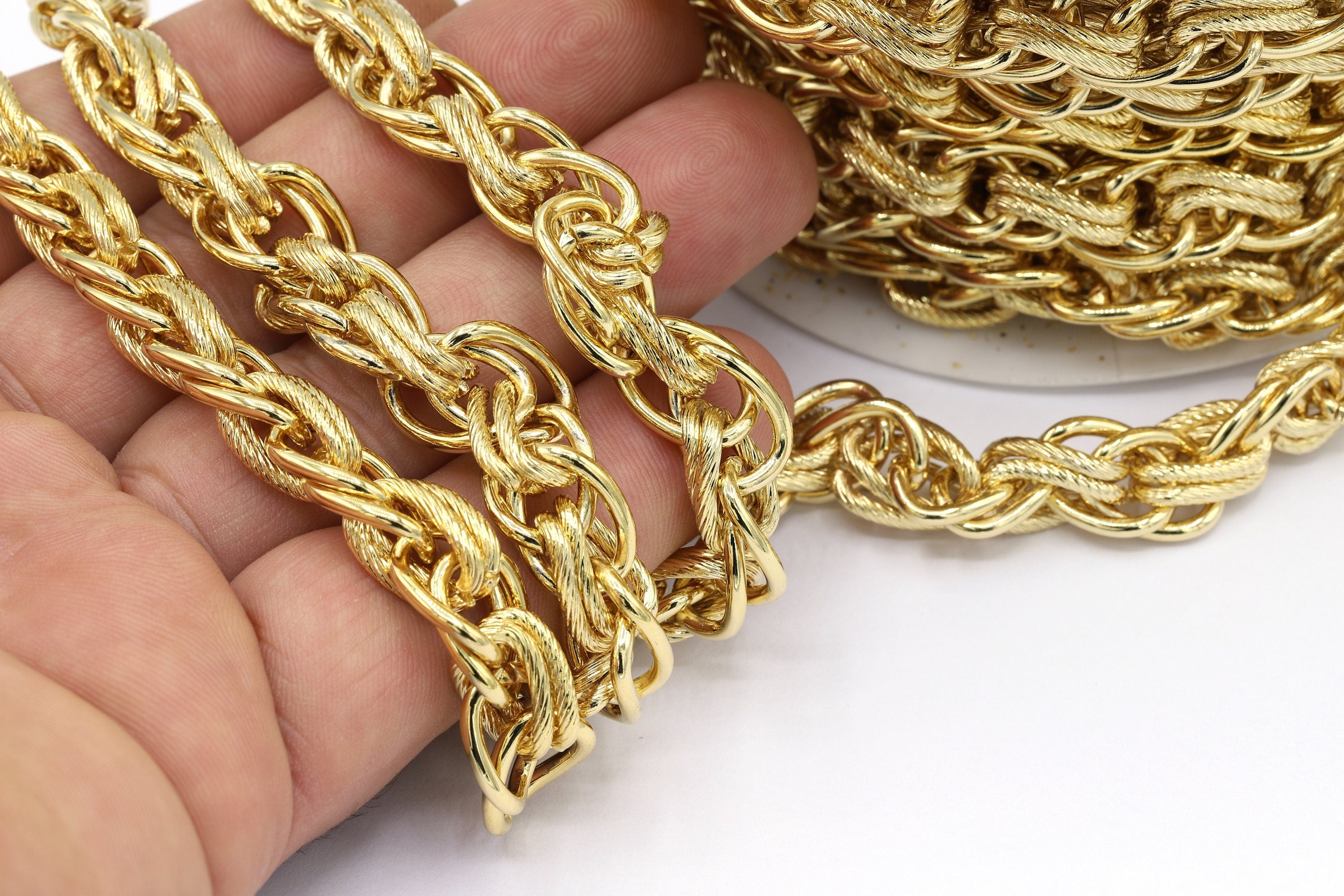 Women's Chain Bracelet Extra-Plated Italian Gold 24 Karat Gold Color  Guaranteed | eBay