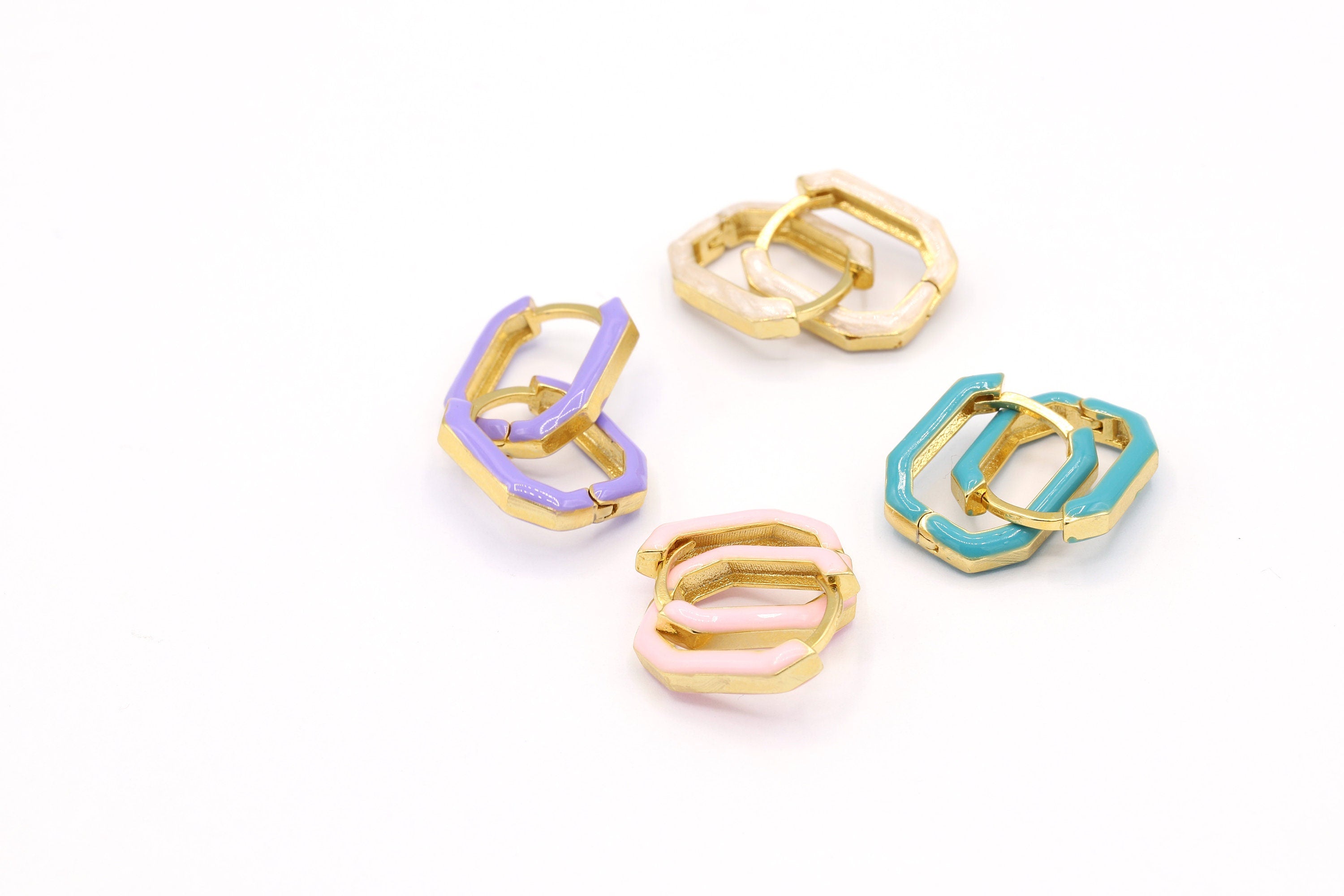 14x17mm 24 K Shiny Gold Plated Earring Findings, Dainty Hoops, Gold Ea –  mbjewelrymetal